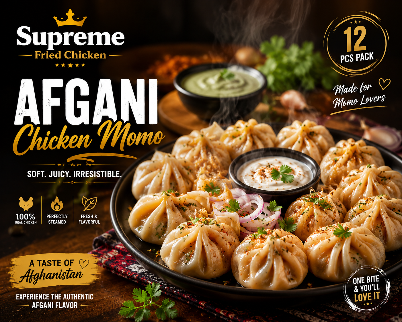 Afgani Chicken Momo