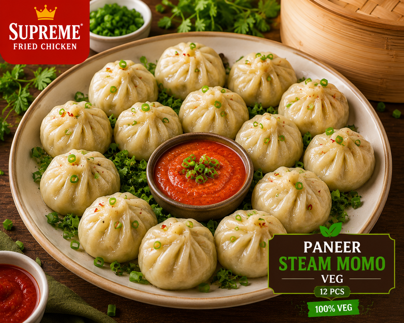 Paneer Steam Veg Momo